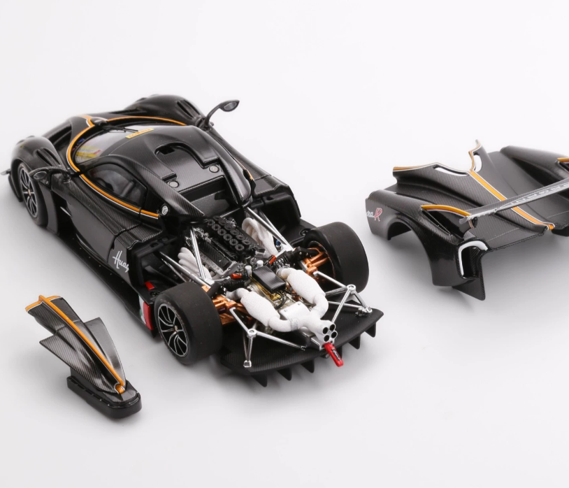 LCD 1/43 Pagani Huayra R Full Open Alloy Black Carbon HEC Beijing Edition