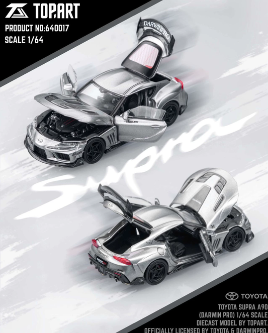 TOPART 1/64 Toyota Supra A90 Darwin PRO Liquid Silver Foshan APA