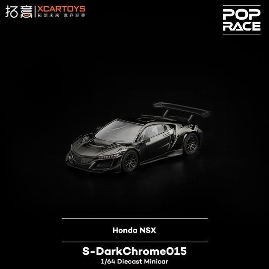 XCARTOYS x POP RACE 1/64 Honda NSX S-DarkChrome015 Preorder