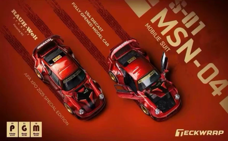 PGM 1:64 Porsche RWB 930 Sazabi Red APA XPO 2025 Edition