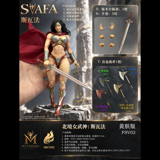Fury Toys Mythborn Valkyrie Svafa Yellow Skin Red Armor FSV02 Figure