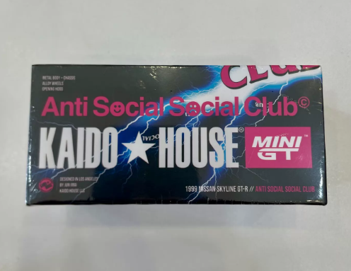 MINI GT x Kaido House Anti Social Social Club Nissan Skyline GT-R R34