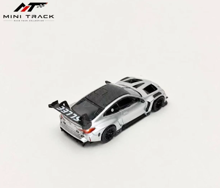 MINITRACK 1/64 BMW M4 GT3 Silver Carbon Roof Alloy Model