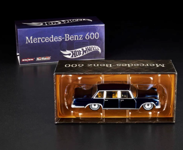 Hot Wheels RLC Mercedes-Benz 600 Blue Opening Doors Real Riders 1/64 Model