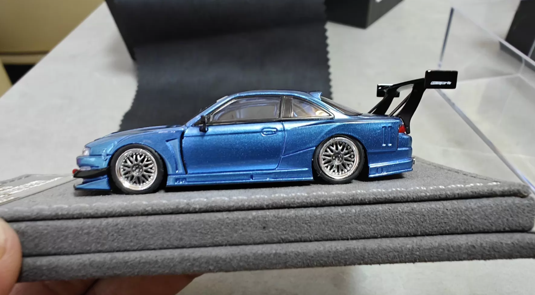 Mortal Model 1/64 Nissan Silvia S14 Metallic Blue Hobby Expo 2023