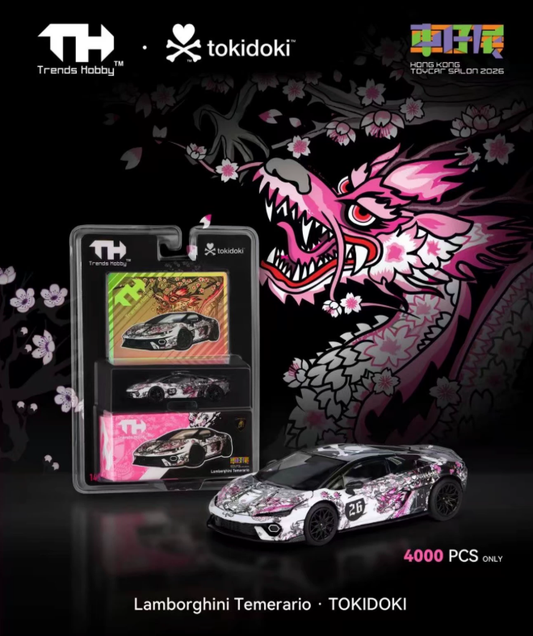 Trends Hobby 1:64 Lamborghini Temerario tokidoki HK Toycar 2025 4000pcs
