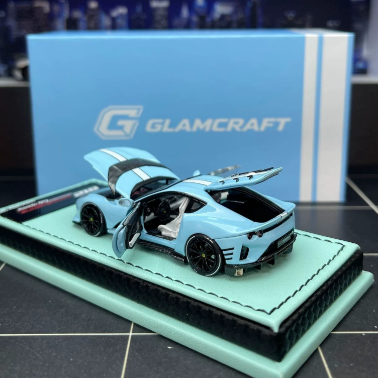 GLAMCRAFT 1/64 Ferrari 812 Competizione Baby Blue Limited