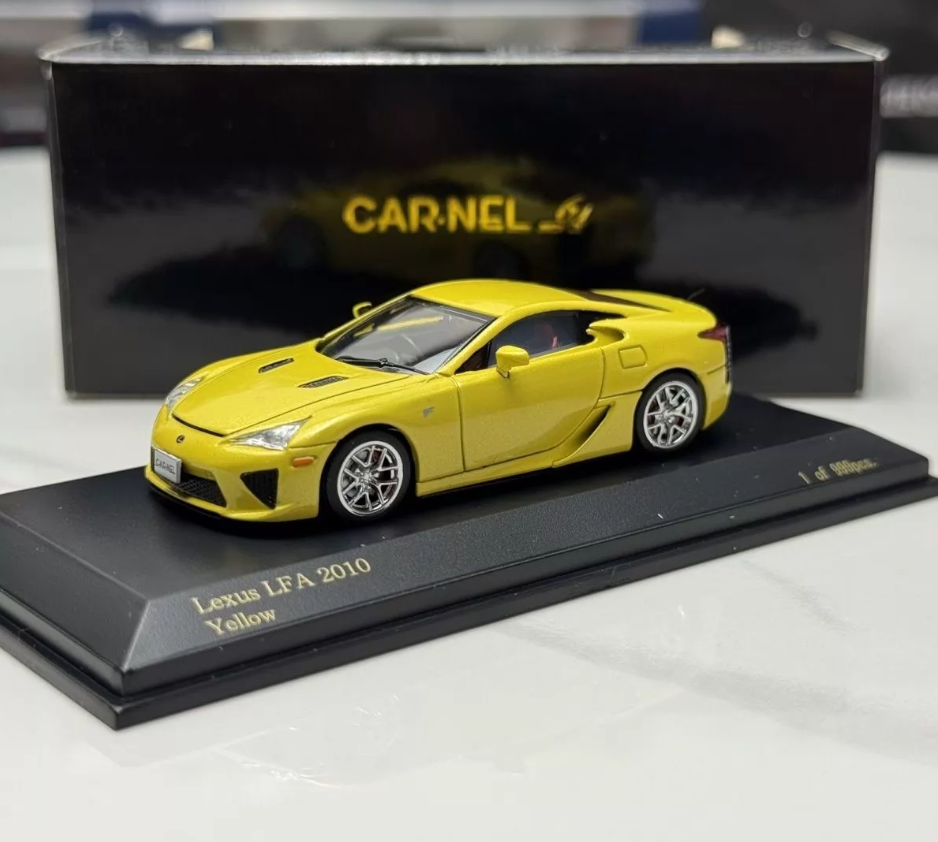 Kyosho CARNEL 1:64 Lexus LFA Yellow Diecast Model