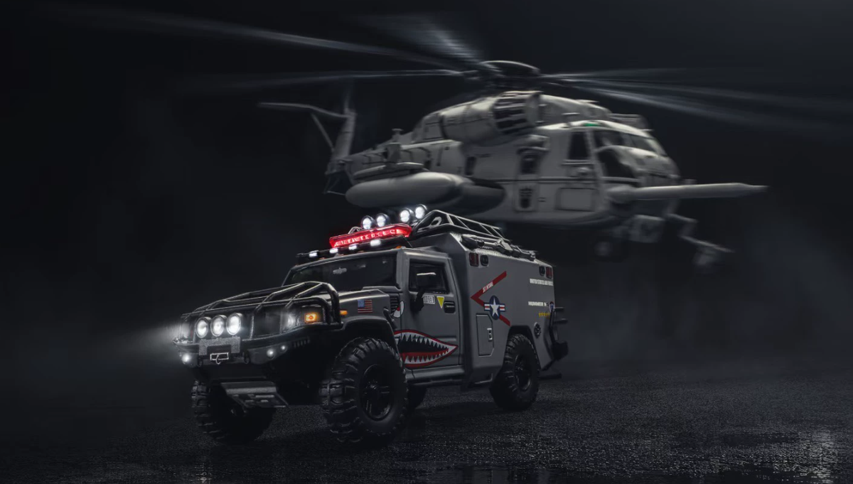 MK Miniatures 1/64 Hummer H2 US Air Force Shark Gray Foshan 2026