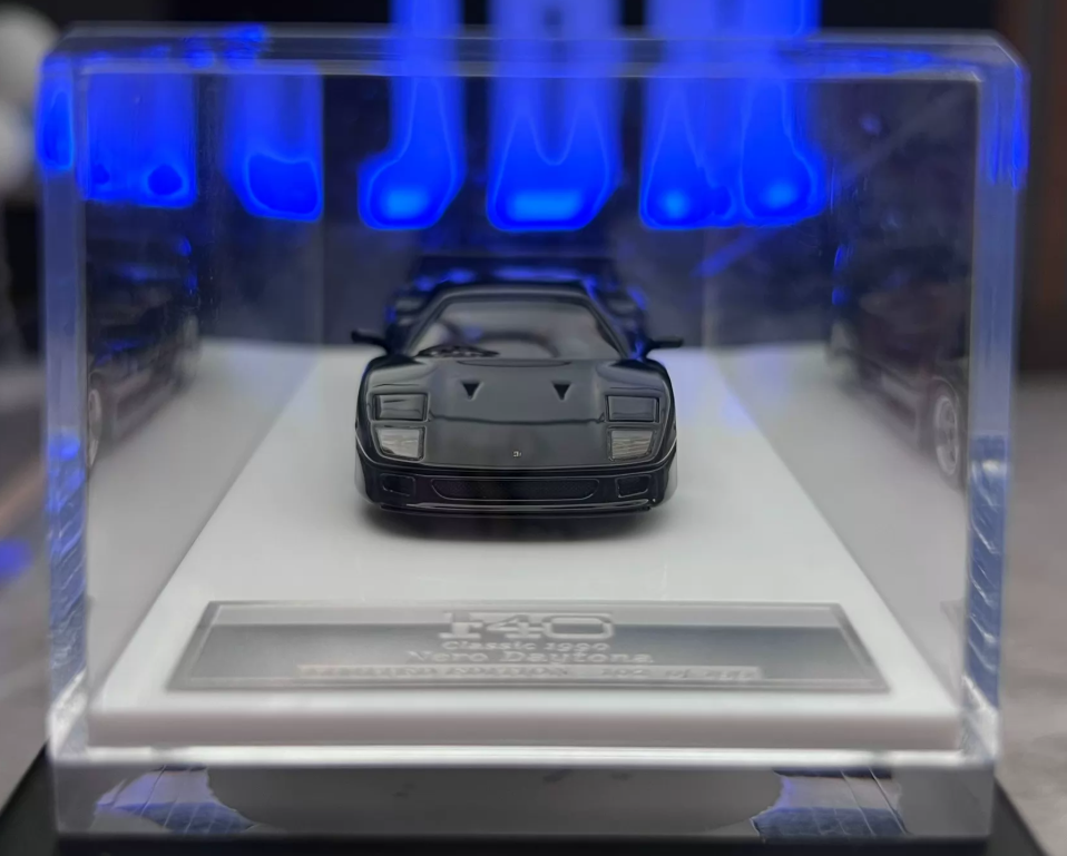 MY 1/64 Ferrari F40 Daytona Black Resin Model