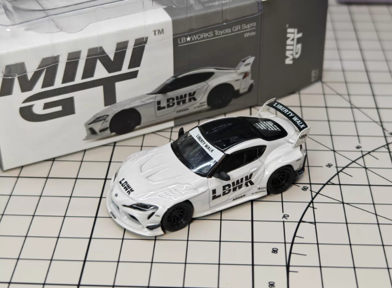 MINI GT 235 LB-WORKS Toyota GR Supra White Boxed 1/64