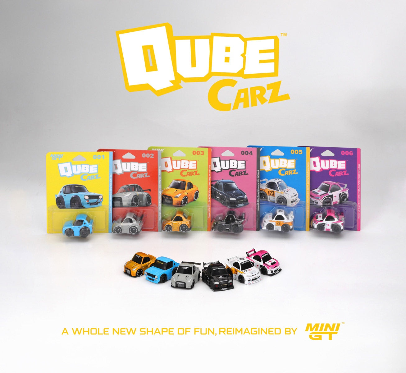 MINIGT QubeCarz 1/64 Nissan LB Set of 6 Cars Preorder