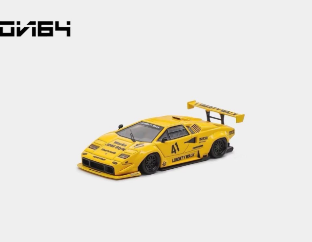 Vision64 1/64 Lamborghini Countach LP500 LB-Works Widebody Yellow