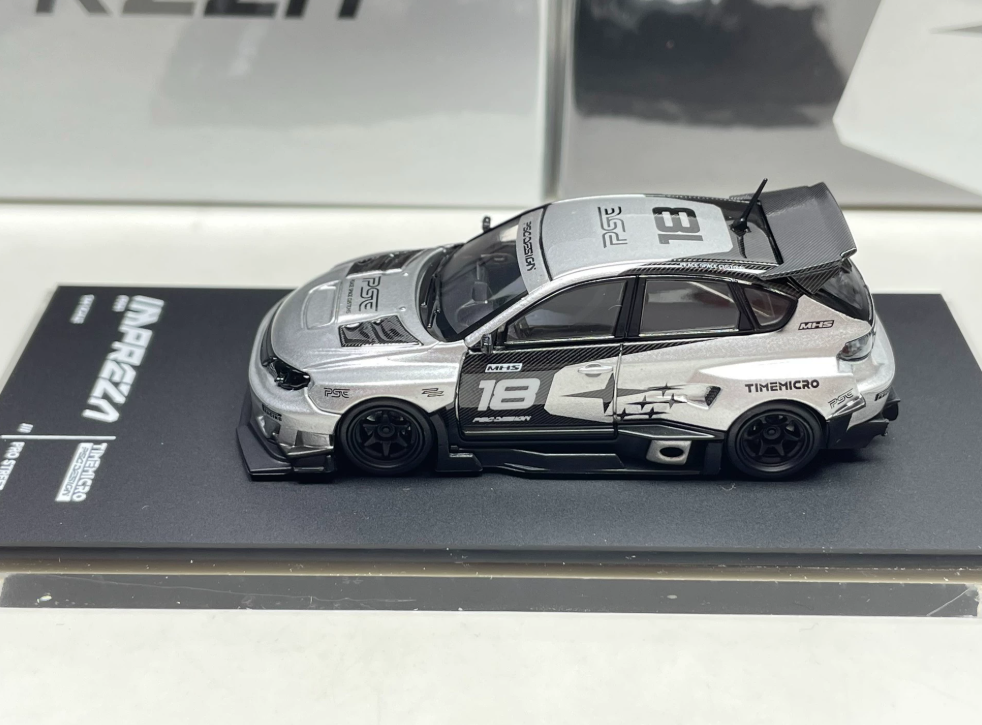 TimeMicro x PSC DESIGN 1/64 Subaru Impreza Raider Silver