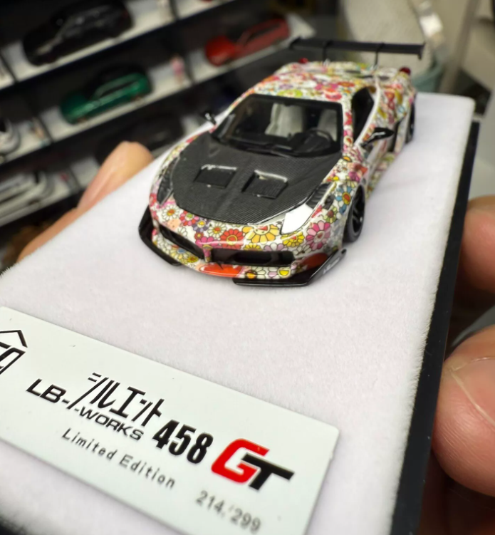JEC 1:64 Ferrari 458 LBWK GT Sunflower Livery Model