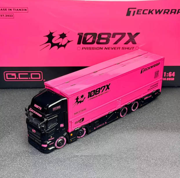 GCD 1/64 Hino 1087X Container Transport GT Show 2026 Pink Black