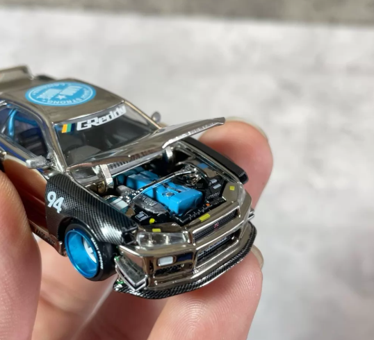 MINI GT Kaido House 1/64 R34 Skyline Lahaina Charity Rare No Box
