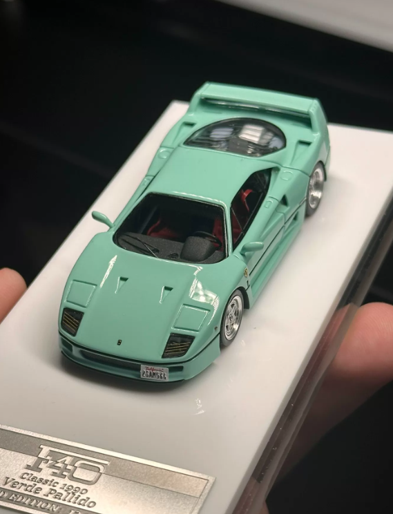 MY64 M64X 1:64 Ferrari F40 1990 Tiffany Green Resin Model