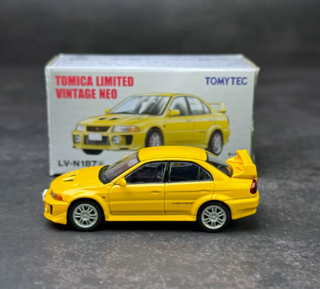 Tomytec TLV-N187a Mitsubishi Lancer Evolution V Yellow