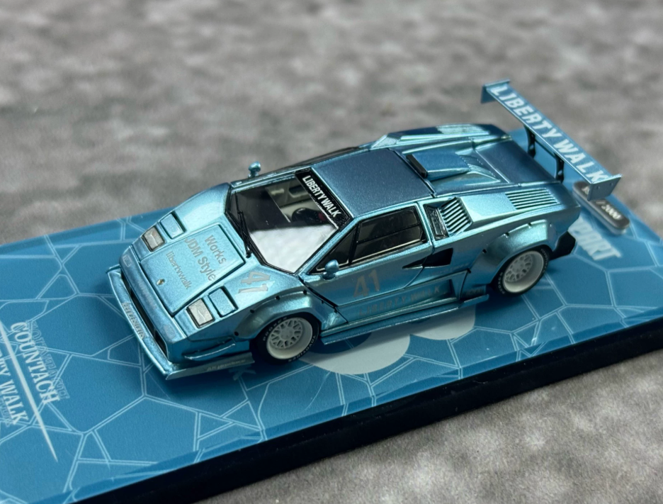 TOPART 1/64 LBWK Countach Ice Blue 2026 Malaysia Show Exclusive