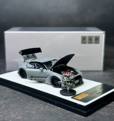 PGM 1/64 Nissan GT-R R35 Pandem Combat Grey