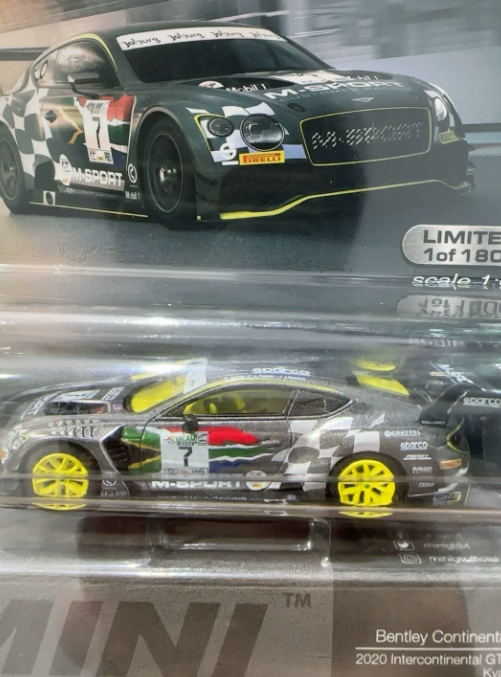 MINI GT 284 Bentley Continental GT3 #7 M-Sport 2020 Kyalami Chase