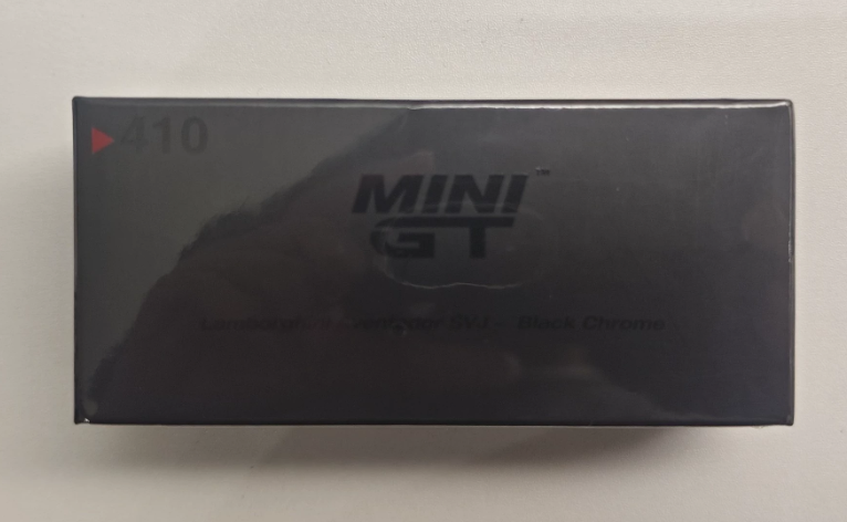 MINI GT 410 Lamborghini Aventador SVJ Black Chrome Director Gift