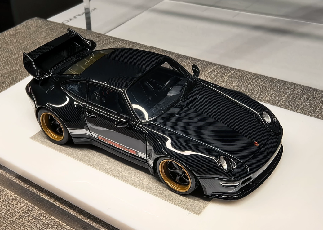 MY64 1:64 Gunther Werks Porsche 993 All Carbon High Wing Resin Model