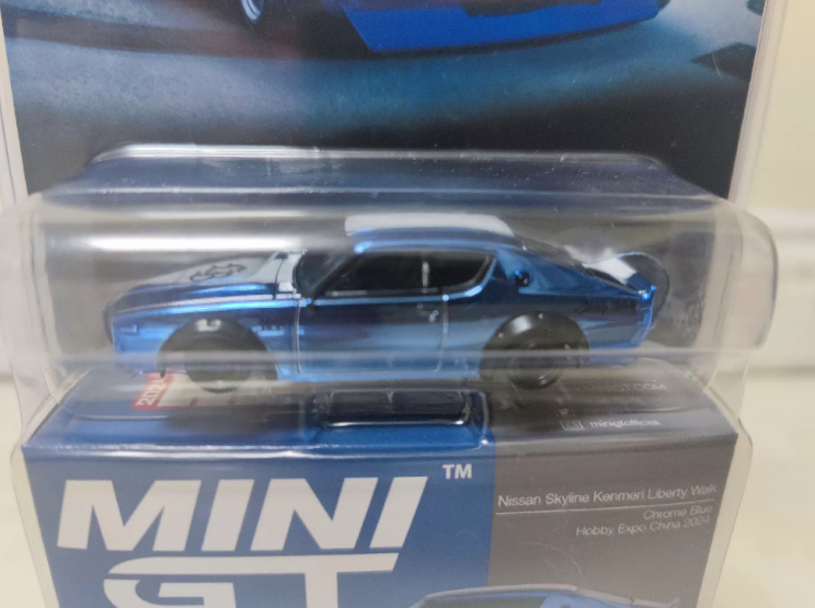 MINI GT 730 Nissan Skyline Kenmeri LB Chrome Blue HEC 2024 Blister 1/64