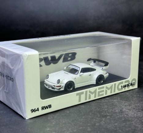 TimeMicro 1/64 Porsche 964 RWB White