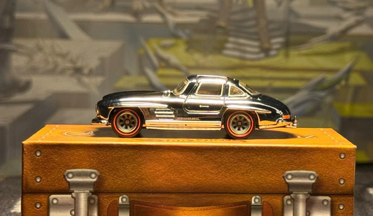 Hot Wheels RLC 55 Mercedes-Benz 300 SL Chrome Opening Gullwing 1/64 Model