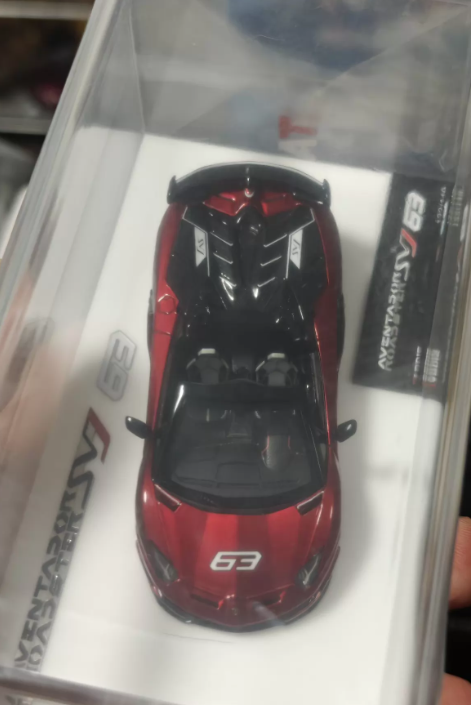 Tardis 1/64 Lamborghini Aventador SVJ Roadster Metallic Red 63 Ltd 149