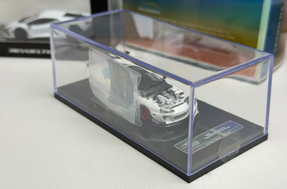 YM Model 1/64 Toyota Supra A80 White Carbon Hood Limited Edition