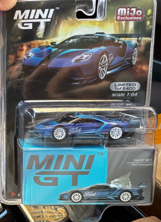 MINI GT 429 Ford GT Mk II Clear Coat MiJo Exclusives 1:64 Diecast Model