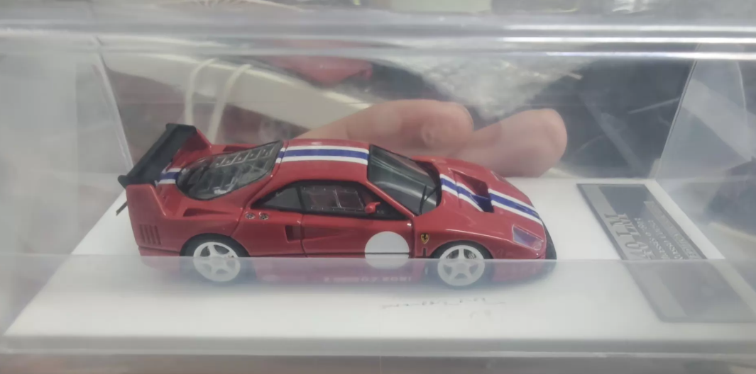 MY64 1/64 Ferrari F40 LM Red with Racing Livery Resin Model