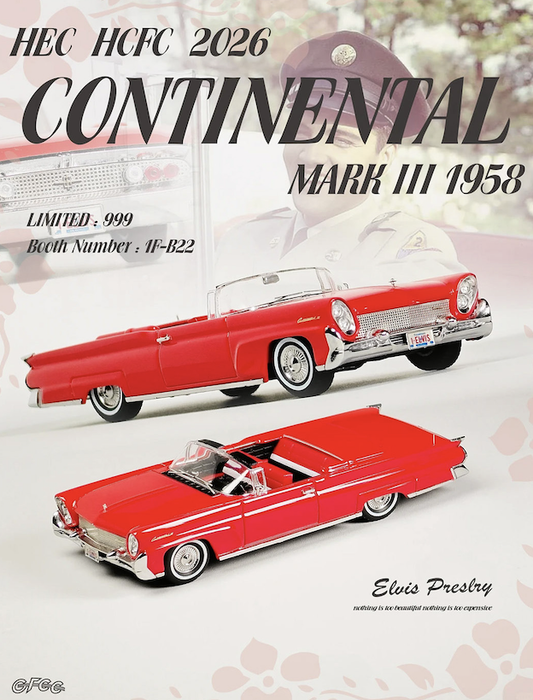 Hangzhou Hobby Expo 1/64 GFCC 1958 Lincoln Continental Mark III Red