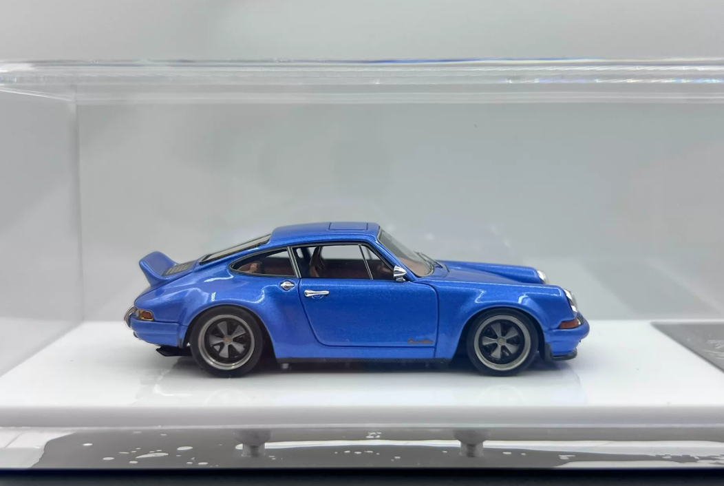 MY64 1:64 Porsche 911 Kaege Retro Turbo Gemini Blue Resin Model