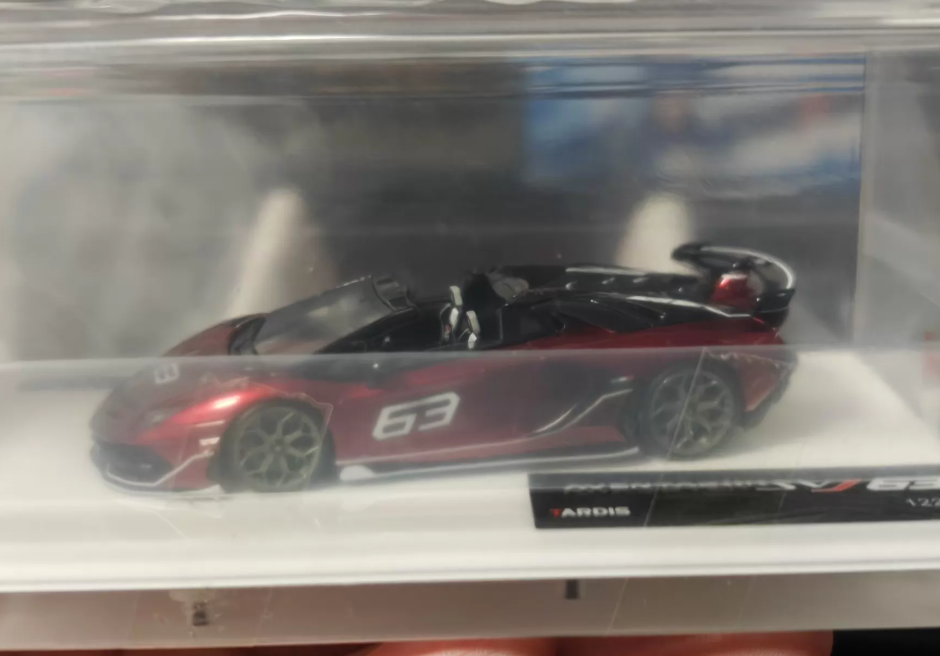 Tardis 1/64 Lamborghini Aventador SVJ Roadster Metallic Red 63 Ltd 149