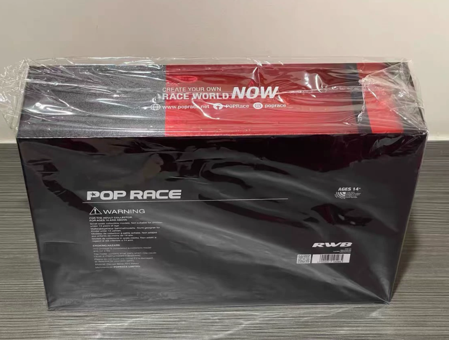 POP RACE 1/64 RWB 930 & Truck Red Chrome Hong Kong Limited Set