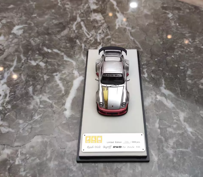 PGM Simon Garage 1/64 RWB Porsche 930 Silver Red Limited Edition