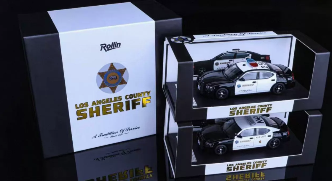 Rollin 1/64 Los Angeles County Sheriff Dodge Charger Twin Set