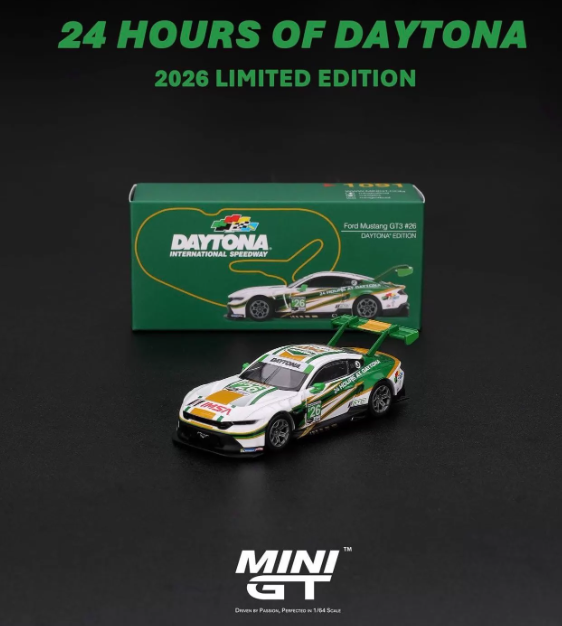 MINI GT 1091 1/64 Ford Mustang GT3 #26 Daytona 24h LE