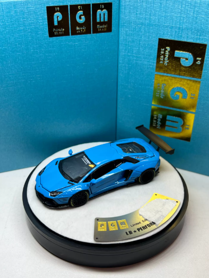 PGM 1/64 LBWK Lamborghini LP700-4 BB Blue Deluxe Round Box #889