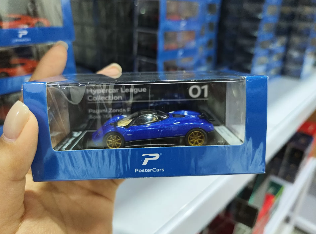 Postercars 1/64 Pagani Zonda F Blue Hypercar League 01