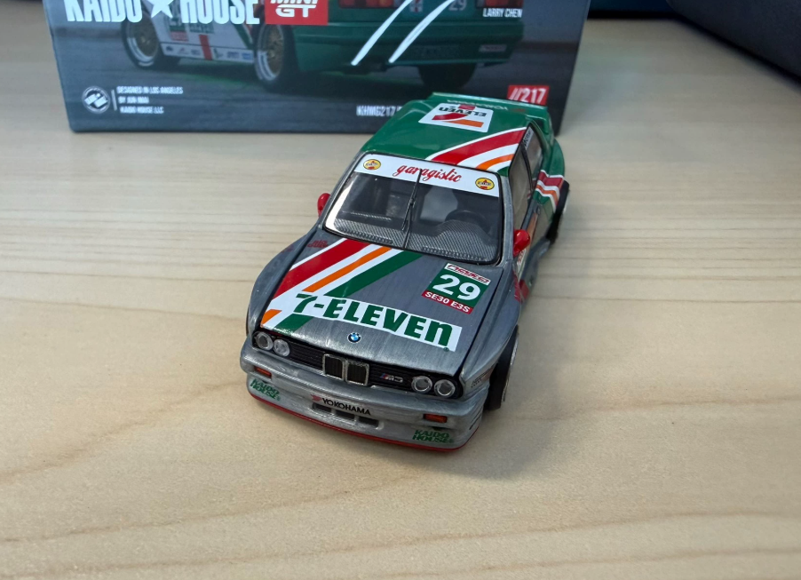 Kaido House MiniGT BMW M3 7-Eleven Chase Edition Clear Coat Diecast Model Car