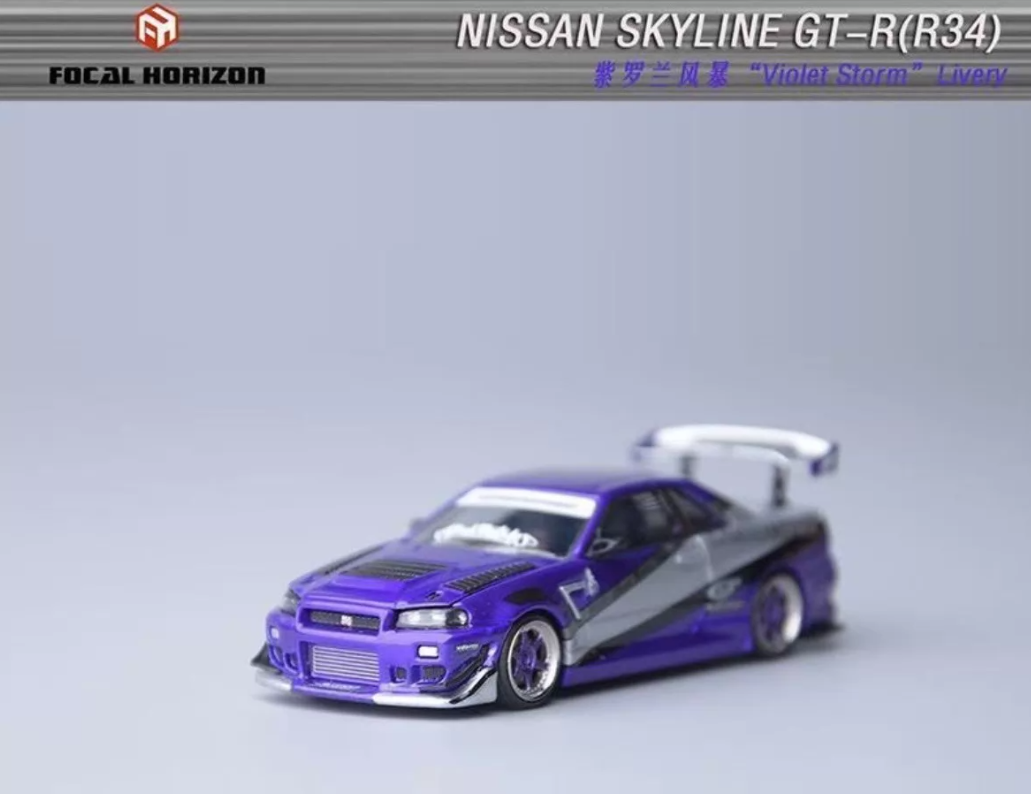 FH 1/64 Nissan Skyline GT-R R34 Violet Storm Livery