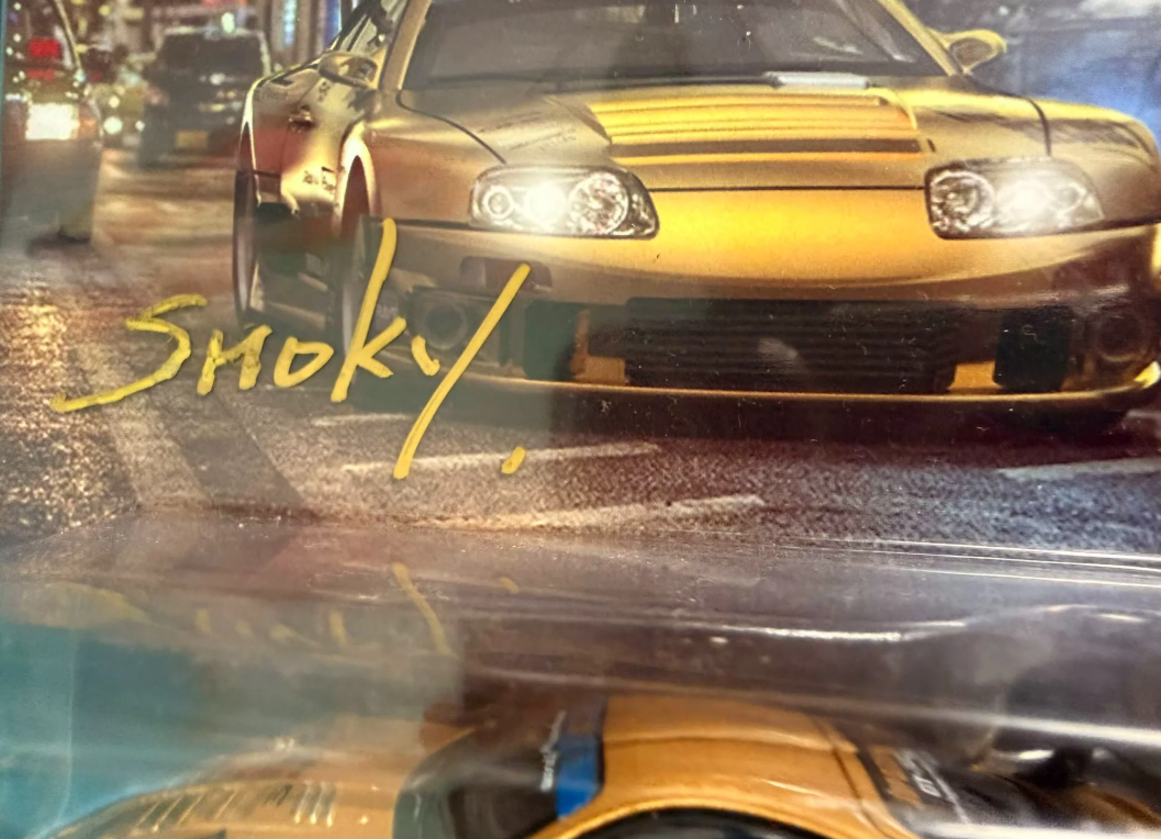 MINI GT 961 Toyota Supra A80 Top Secret GT300 Gold Smokey Nagata Signed 1:64