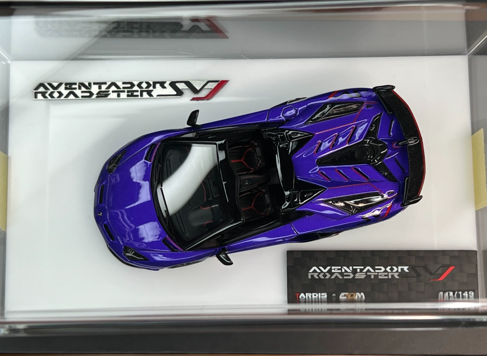 TARDIS x EDM 1/64 Lamborghini Aventador SVJ Roadster Purple