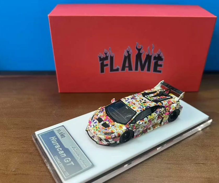 Flame 1:64 Lamborghini Huracan GT Sunflower Resin Model