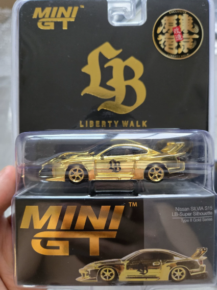 MINI GT 840 Nissan S15 LB-Super Silhouette Type II Gold Harajuku